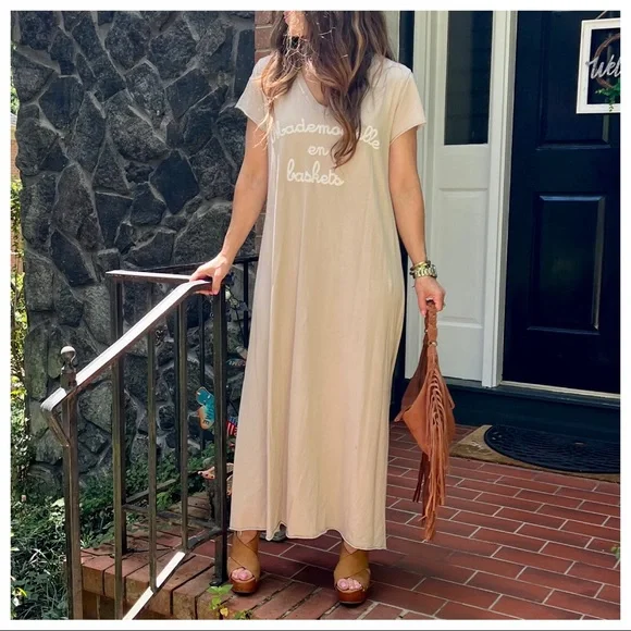 Mademoiselle en Baskets Tshirt Boho DressMade in Italy - Picture 7 of 9